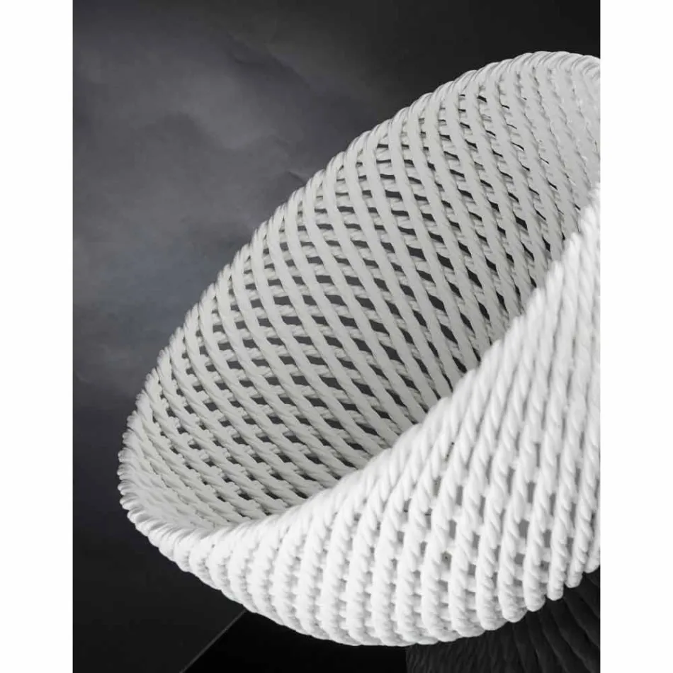 مزهرية سيراميك مصنوعة يدويًا بنسيج منسوج، صنع في إيطاليا - نابليون Viadurini