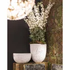 مزهرية سيراميك مصنوعة يدويًا بنسيج منسوج، صنع في إيطاليا - نابليون Viadurini