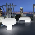 مزهرية خارجية مضيئة من البولي إيثيلين مع إضاءة LED، صنع في إيطاليا - بوبا Viadurini