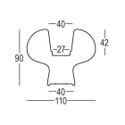 مزهرية خارجية مضيئة من البولي إيثيلين مع إضاءة LED، صنع في إيطاليا - بوبا Viadurini