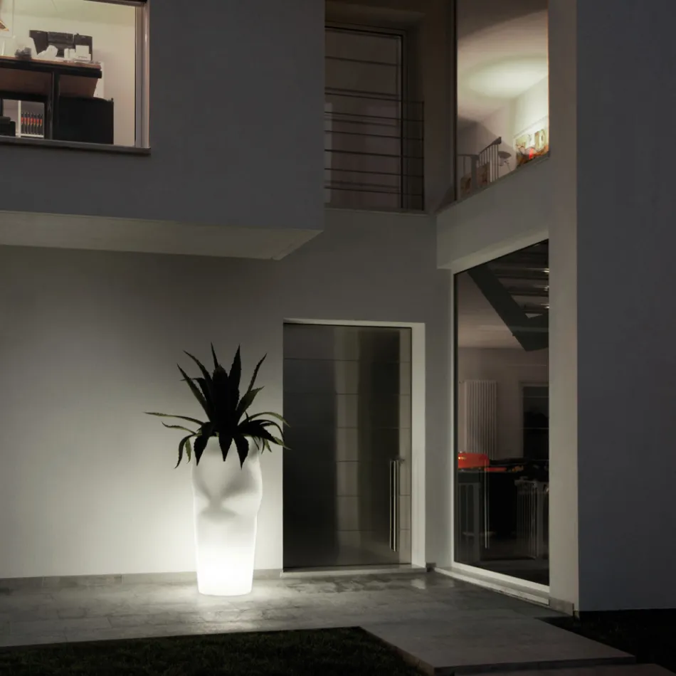 مزهرية خارجية مشرقة من البولي إيثيلين غير الشفاف مصنوعة في إيطاليا - فخورون Viadurini