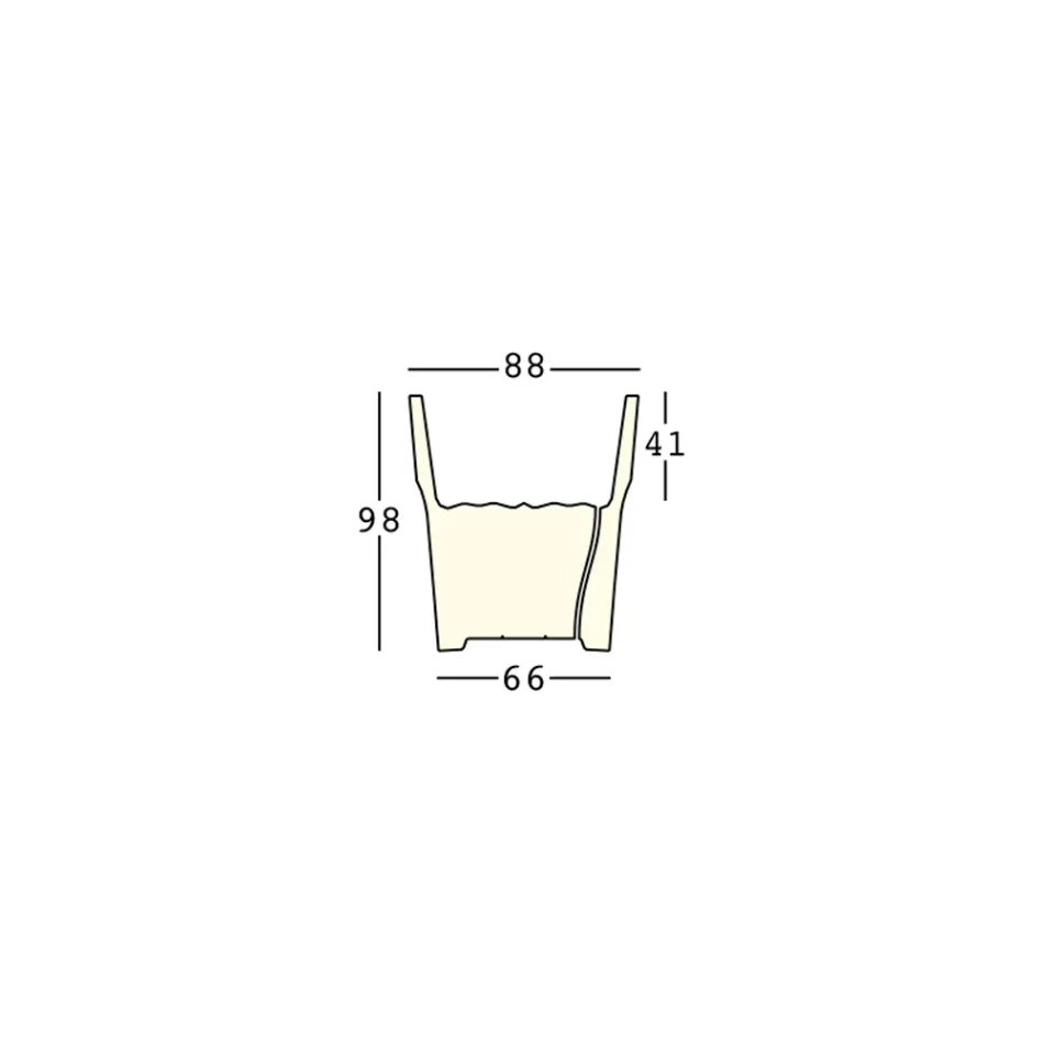 مزهرية مزخرفة مضيئة من البولي إيثيلين مزودة بإضاءة LED، صنع في إيطاليا - بوكا Viadurini