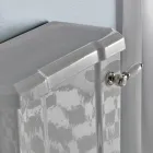 مزهرية كلاسيكية أحادية الكتلة من السيراميك الأبيض، صنع في إيطاليا - مروة Viadurini