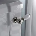 مزهرية كلاسيكية أحادية الكتلة من السيراميك الأبيض، صنع في إيطاليا - مروة Viadurini