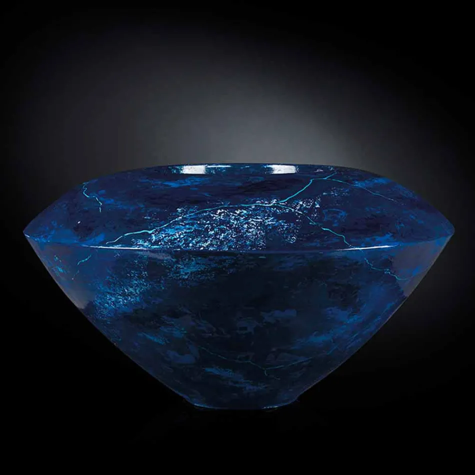 مزهرية زخرفية حديثة من البولي إيثيلين الملون، مصنوعة في إيطاليا - خشب Viadurini