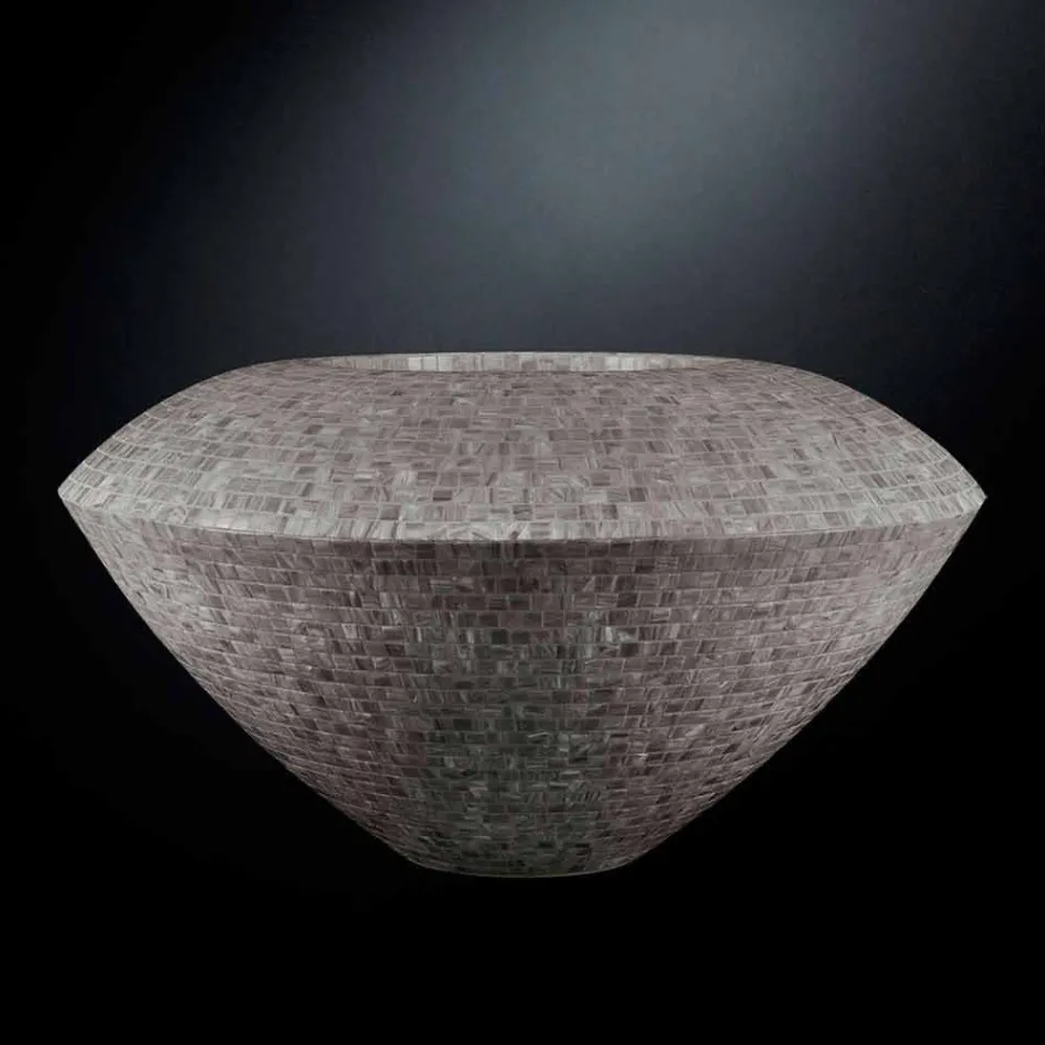 مزهرية زخرفية حديثة من البولي إيثيلين الملون، مصنوعة في إيطاليا - خشب Viadurini