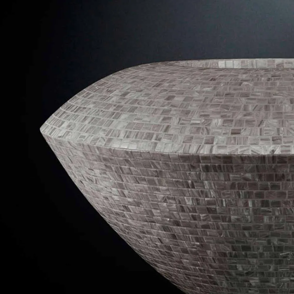 مزهرية زخرفية حديثة من البولي إيثيلين الملون، مصنوعة في إيطاليا - خشب Viadurini