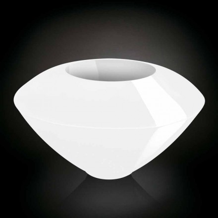 مزهرية زخرفية حديثة من البولي إيثيلين الملون، مصنوعة في إيطاليا - خشب Viadurini