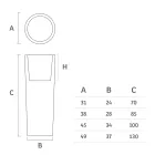 مزهرية خارجية دائرية من البولي إيثيلين الملون، صنع في إيطاليا - نيبون Viadurini
