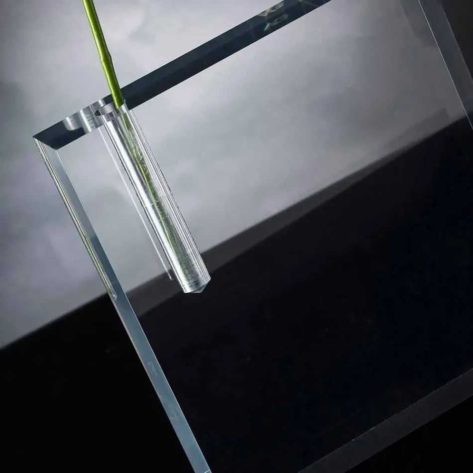 مزهرية زهور شفافة حديثة من زجاج شبكي، صنع في إيطاليا - فريدة من نوعها Viadurini