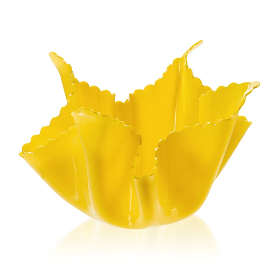 مزهرية من زجاج شبكي ملون قابلة لإعادة التدوير، قطعتان، مقاسان - غابريا Viadurini