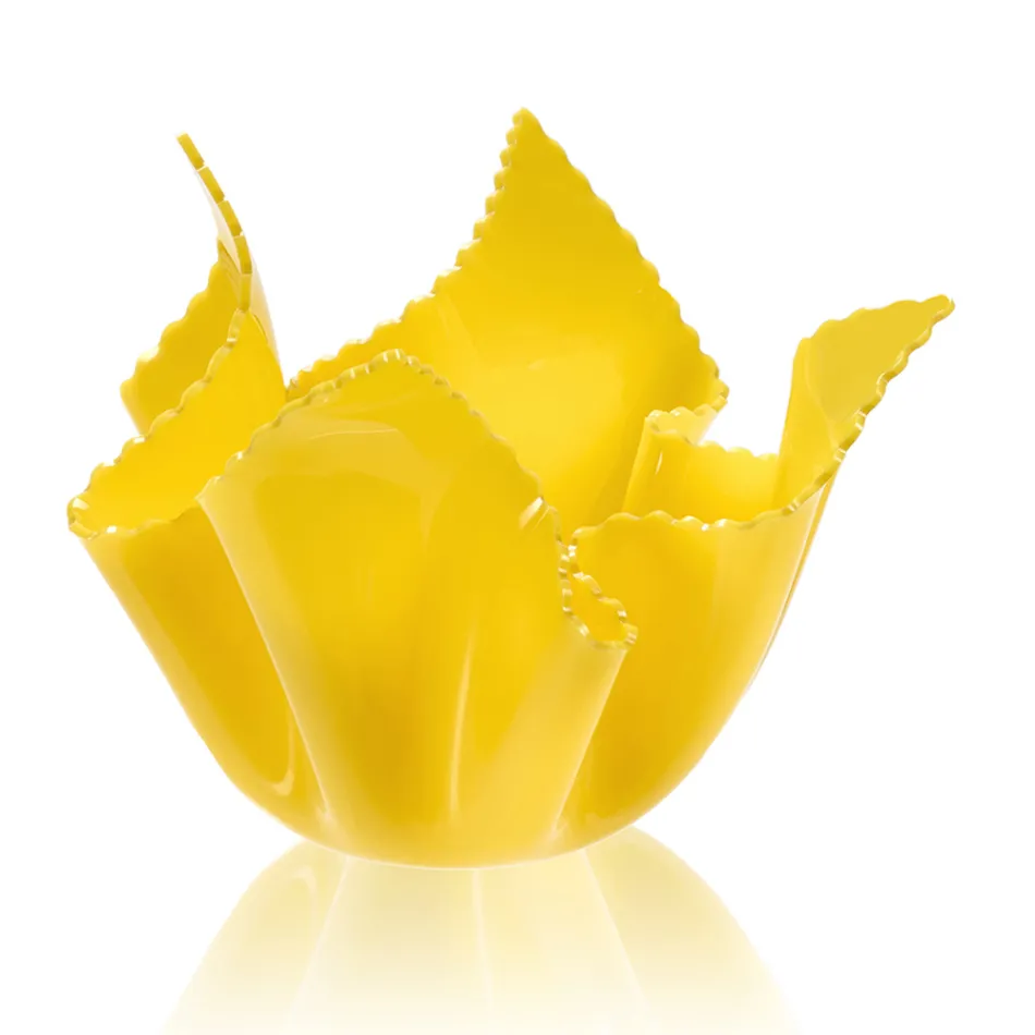 مزهرية من زجاج شبكي ملون قابلة لإعادة التدوير، قطعتان، مقاسان - غابريا Viadurini