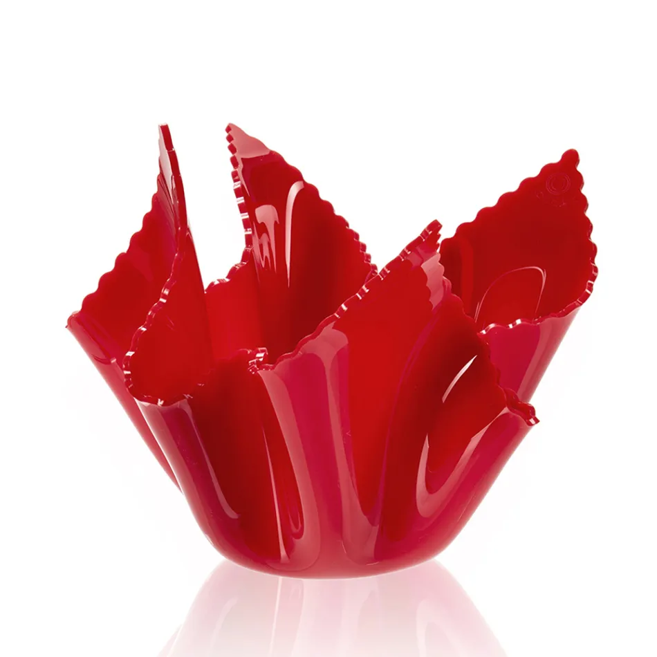 مزهرية من زجاج شبكي ملون قابلة لإعادة التدوير، قطعتان، مقاسان - غابريا Viadurini