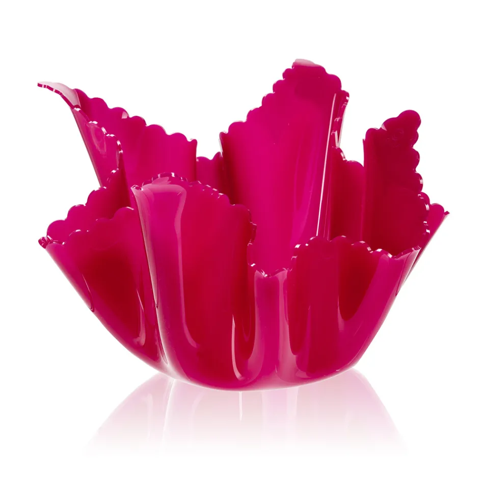 مزهرية من زجاج شبكي ملون قابلة لإعادة التدوير، قطعتان، مقاسان - غابريا Viadurini