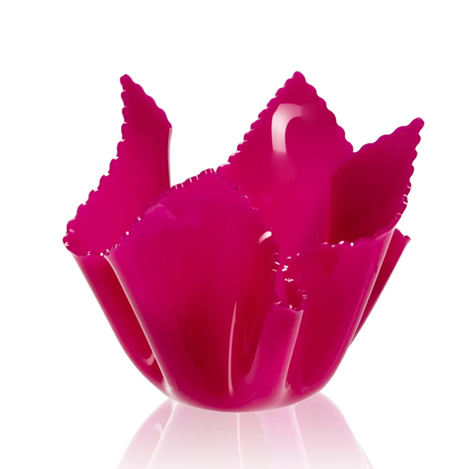 مزهرية من زجاج شبكي ملون قابلة لإعادة التدوير، قطعتان، مقاسان - غابريا Viadurini