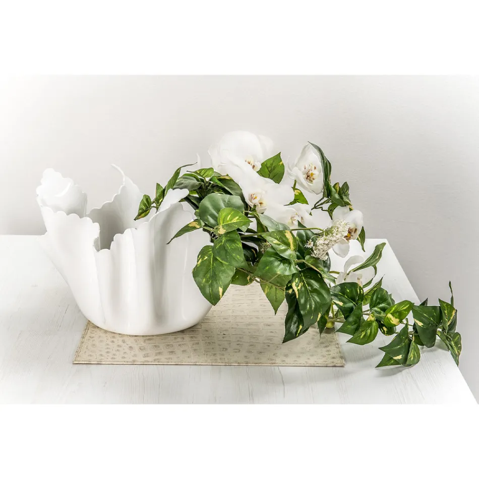 مزهرية من زجاج شبكي ملون قابلة لإعادة التدوير، قطعتان، مقاسان - غابريا Viadurini