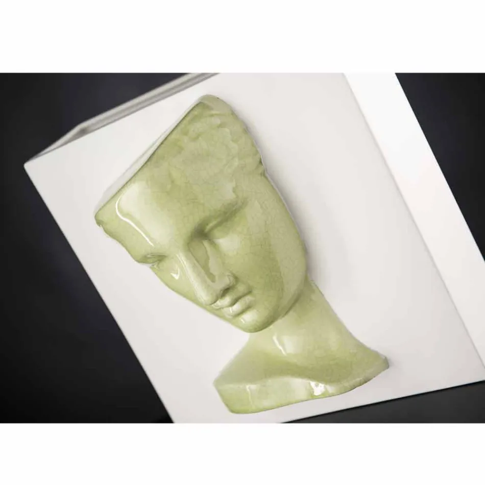 مزهرية مستطيلة حديثة من السيراميك الملون، مصنوعة يدويًا في إيطاليا - لوكاس Viadurini