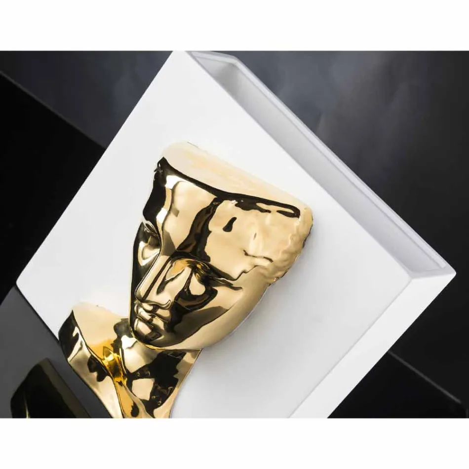 مزهرية مستطيلة حديثة من السيراميك الملون، مصنوعة يدويًا في إيطاليا - لوكاس Viadurini