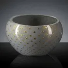 مزهرية دائرية داخلية من زجاج مورانو الملون، صنع في إيطاليا - أسبر Viadurini