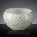 مزهرية دائرية داخلية من زجاج مورانو الملون، صنع في إيطاليا - أسبر Viadurini