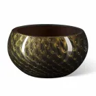 مزهرية دائرية داخلية من زجاج مورانو الملون، صنع في إيطاليا - أسبر Viadurini