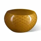 مزهرية دائرية داخلية من زجاج مورانو الملون، صنع في إيطاليا - أسبر Viadurini