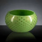 مزهرية دائرية داخلية من زجاج مورانو الملون، صنع في إيطاليا - أسبر Viadurini