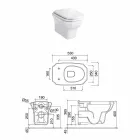 مزهرية خزفية بيضاء معلقة على الطراز الكلاسيكي، صنع في إيطاليا - نوسيكا Viadurini