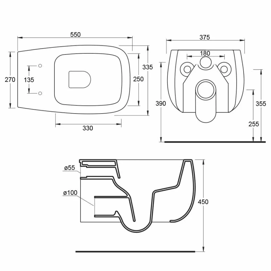 مزهرية Gaiola المعلقة المصنوعة من السيراميك الأبيض بتصميم عصري، مصنوعة في إيطاليا Viadurini