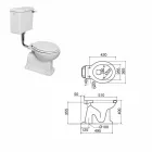 مرحاض أرضي مع كاسيت سيراميك ومقعد أسود صنع في إيطاليا - مروة Viadurini