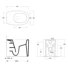 مرحاض سيراميك قائم على الأرض بألوان مختلفة، صنع في إيطاليا - فتاة Viadurini