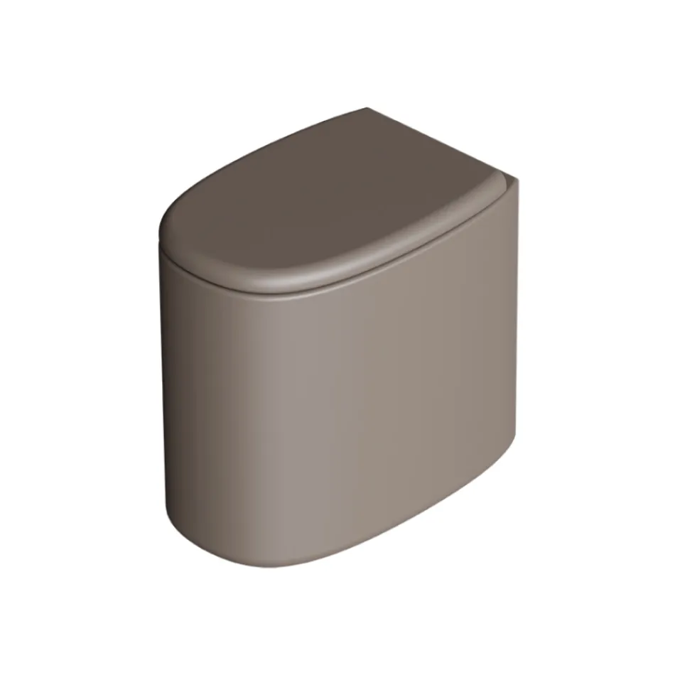 مرحاض سيراميك قائم على الأرض بألوان مختلفة، صنع في إيطاليا - فتاة Viadurini