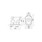 مزهرية أرضية من السيراميك الأبيض بمقعد أسود، صنع في إيطاليا - نوسيكا Viadurini