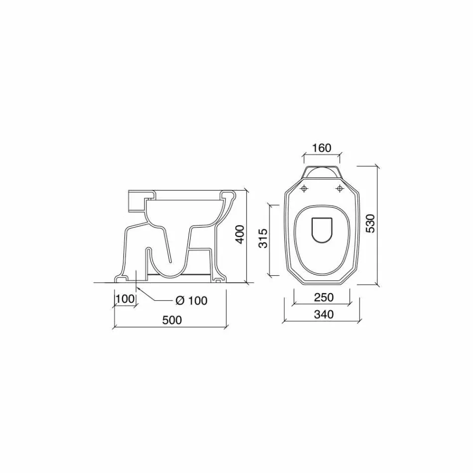 مزهرية أرضية من السيراميك الأبيض بمقعد أسود، صنع في إيطاليا - نوسيكا Viadurini