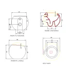 تصميم مزهرية حمام كروية من السيراميك صنع في إيطاليا، فانا Viadurini