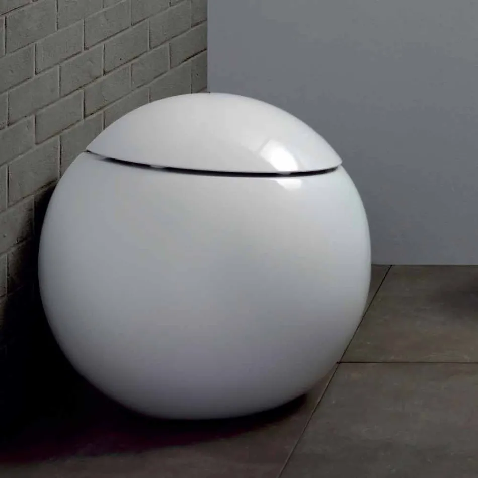 مزهرية بتصميم جرة المرحاض مصنوعة في إيطاليا من السيراميك فانا Viadurini