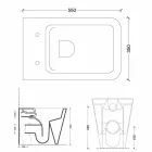 مرحاض بتصميم عصري من السيراميك الأبيض Sun Square، صنع في إيطاليا Viadurini