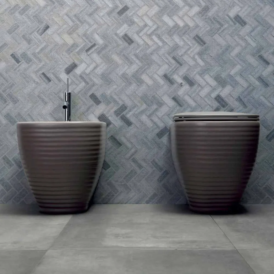 مزهرية خزفية بيضاء أو ملونة من تصميم ترابيا Viadurini