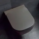 مرحاض معلق حديث من السيراميك الأبيض أو ترابيا الملونة Viadurini