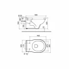 مزهرية حمام معلقة بتصميم كلاسيكي من السيراميك الأبيض، صنع في إيطاليا - مروة Viadurini
