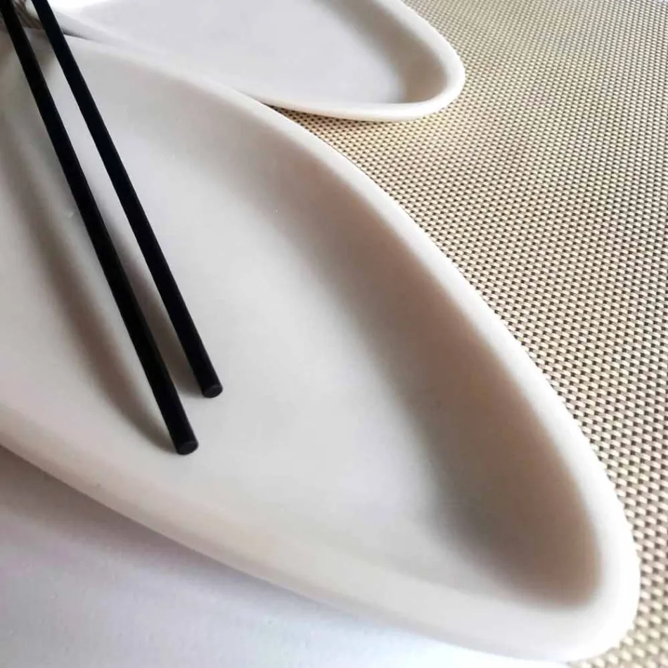 صينية مطبخ من رخام كارارا الأبيض مصنوعة يدويًا في إيطاليا - سمك Viadurini