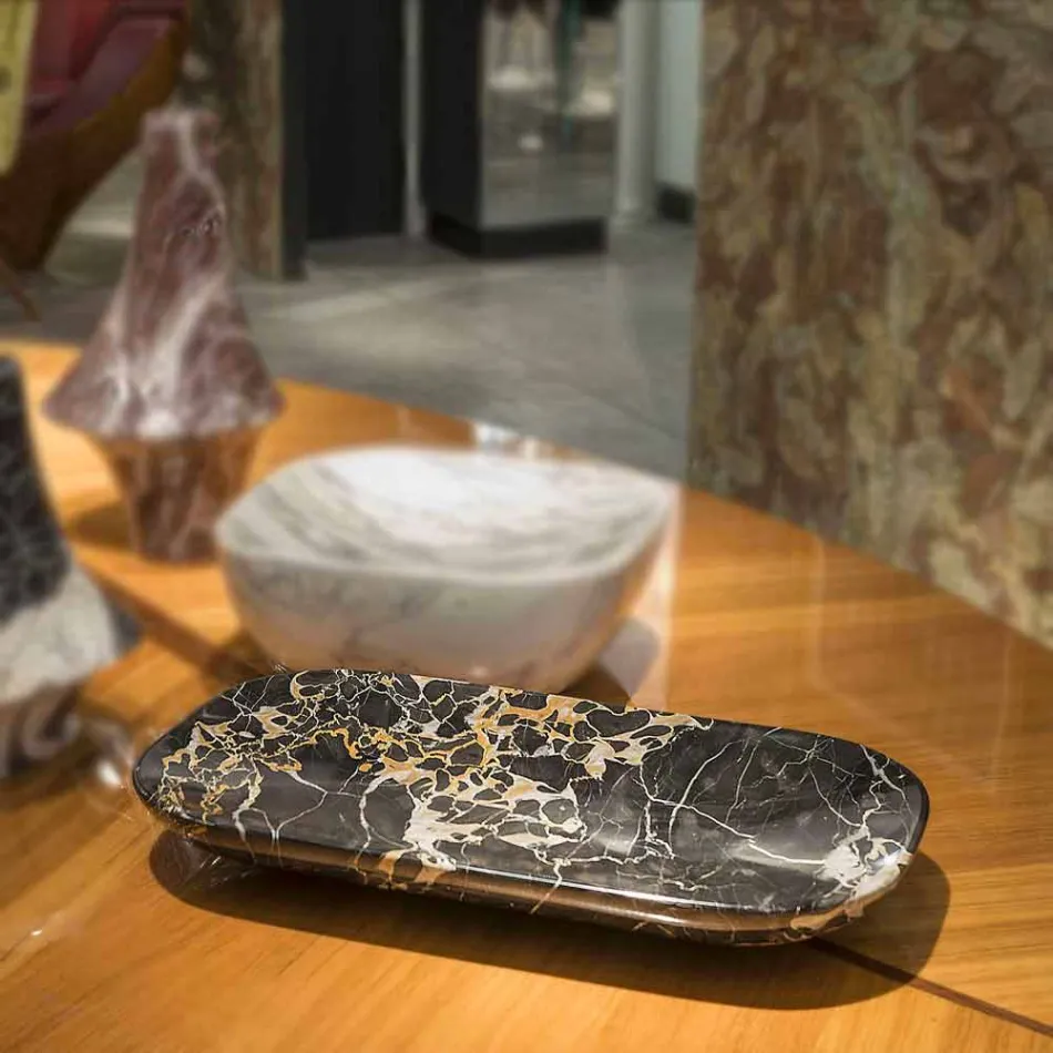 صينية أنيقة من رخام بورتورو مصنوعة في إيطاليا - إيثيري Viadurini