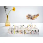 صينية متعددة الألوان من زجاج شبكي بمقاسين، صنعت في إيطاليا - متعددة الألوان Viadurini