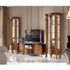 خزانة عرض كلاسيكية بباب من خشب الجوز أو الأبيض، صنع في إيطاليا - كاليجولا Viadurini