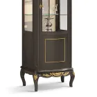 خزانة عرض كلاسيكية مصنوعة من خشب الجوز الأبيض أو خشب الموكا، صنع في إيطاليا - شانتيلي Viadurini