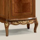 خزانة عرض كلاسيكية مصنوعة من خشب الجوز الأبيض أو خشب الموكا، صنع في إيطاليا - شانتيلي Viadurini