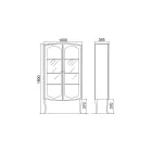 خزانة عرض كاملة مع بابين وثلاثة أرفف زجاجية مصنوعة في إيطاليا - كاندي Viadurini