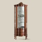 خزانة عرض لغرفة المعيشة، باب واحد ودرجين خشبيين، صنع في إيطاليا - ليونور Viadurini