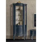 خزانة عرض خشبية لغرفة المعيشة مع باب فاخر، صنع في إيطاليا - ليونور Viadurini