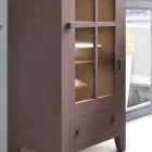 خزانة عرض لغرفة المعيشة مصنوعة من خشب التنوب الصلب، مصنوعة بالكامل في إيطاليا - باسكوال Viadurini